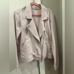 Dex Blush Leather Moto Jacket
